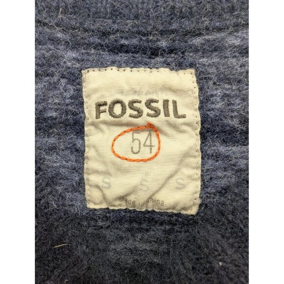 Fossil Sweater Mens Large Patterned Wool Crewneck Pullover Warm Winter Casual - Picture 6 of 8